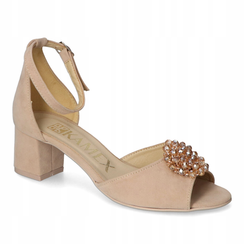 Sandály Kamex-but 62/BR/2 Béžová Semiš 38