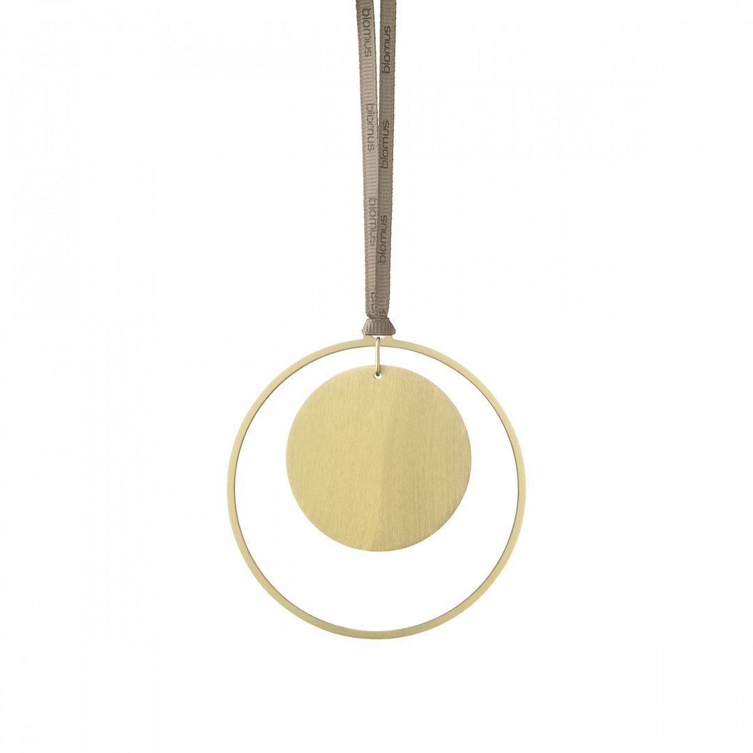 Sada 4 ozdôb Kitai, kruhy, brass Blomus