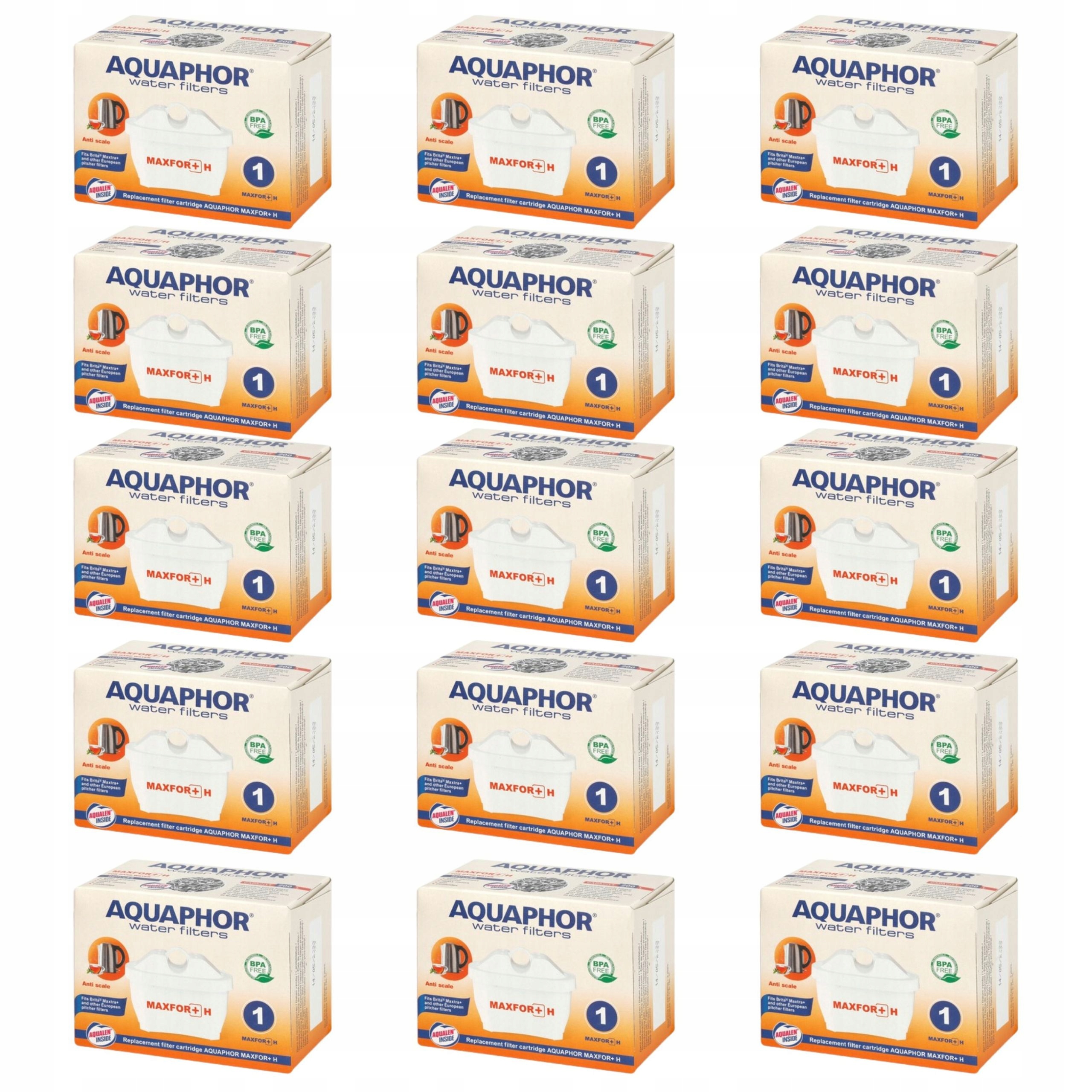 Filtr Aquaphor Maxfor+ H pro tvrdou vodu do filtrační konvice, 15 ks