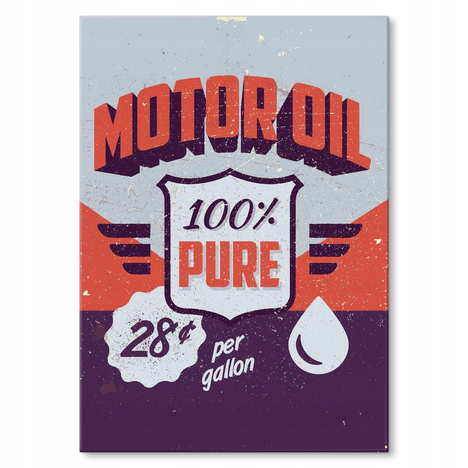 Kovový plakát Motorový olej Dárek 30 x 42 cm