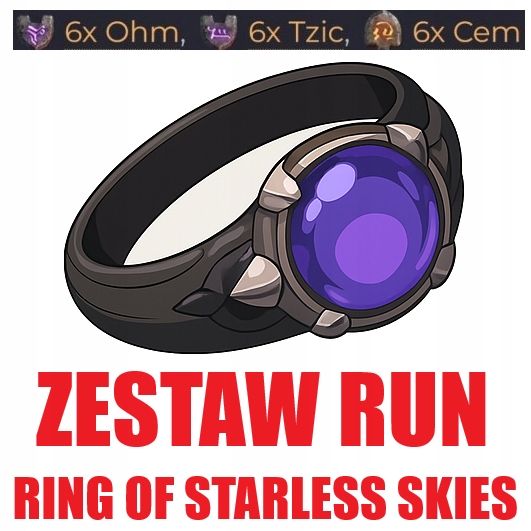 Pełny Zestaw Run Ring Starless Skies Nocy Diablo 4 SEZON 12 Slaughter Rzezi