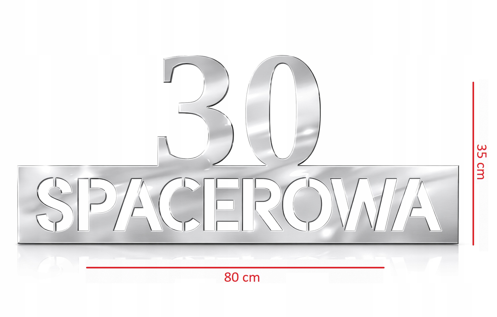 Adresná tabuľa číslica nerezová oceľ 80x35 cm číslo domu ulica Cnc laser