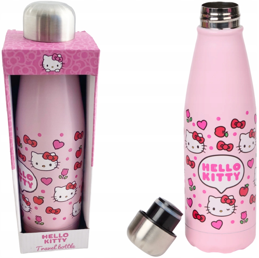 Hello Kitty Butelka Termiczna Termos 500ml Dzieci Stalowy Turystyczny Bidon