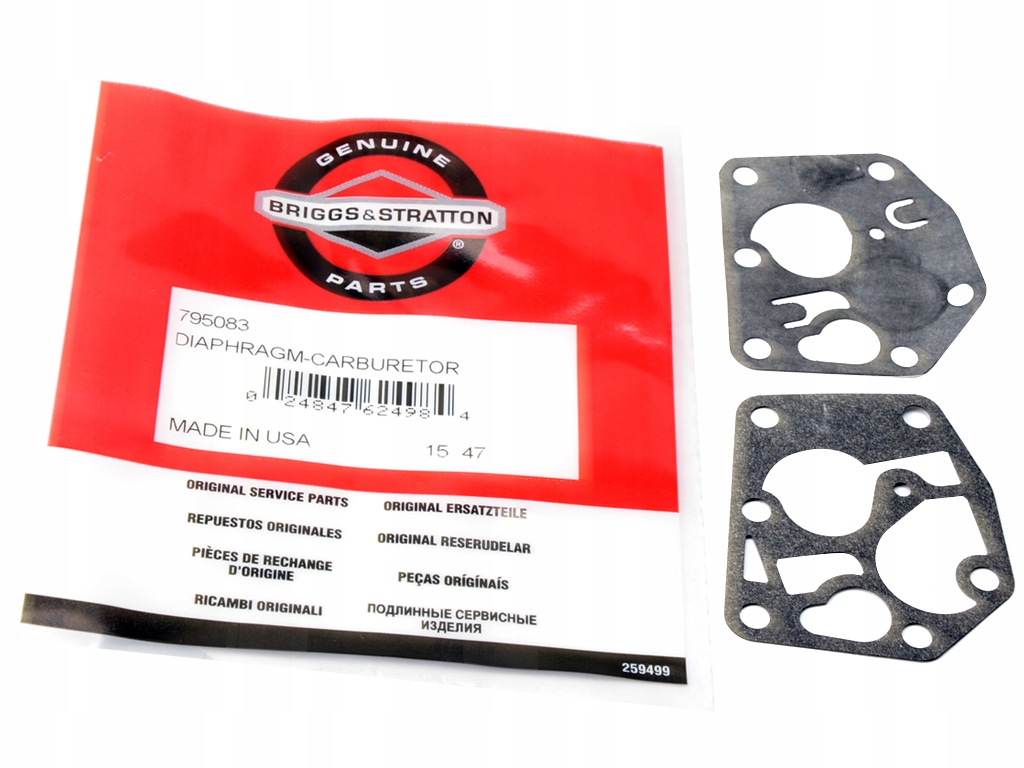 

Membrana Zestaw Naprawczy Gaźnika Briggs Stratton