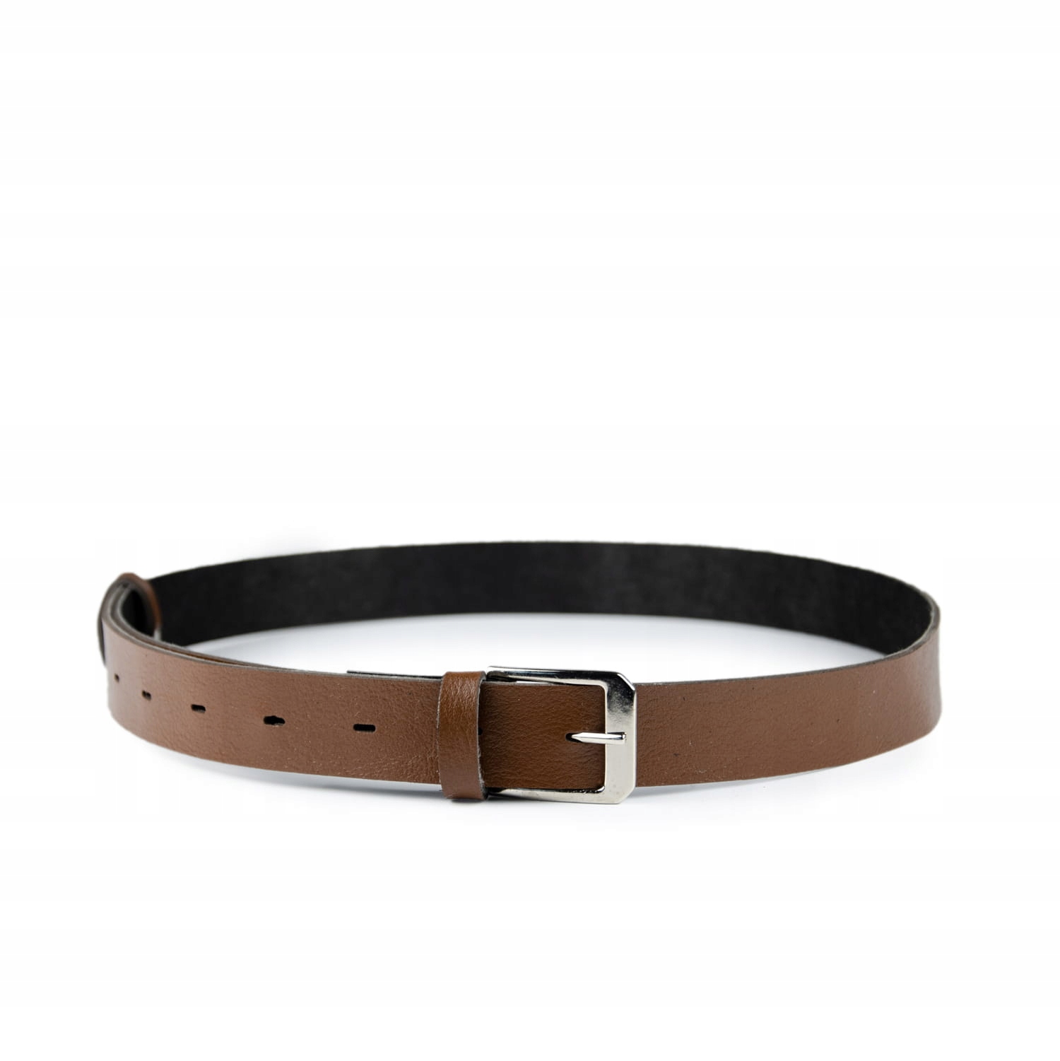 Pasek do spodni chłopięcy brązowy - 75-85 cm