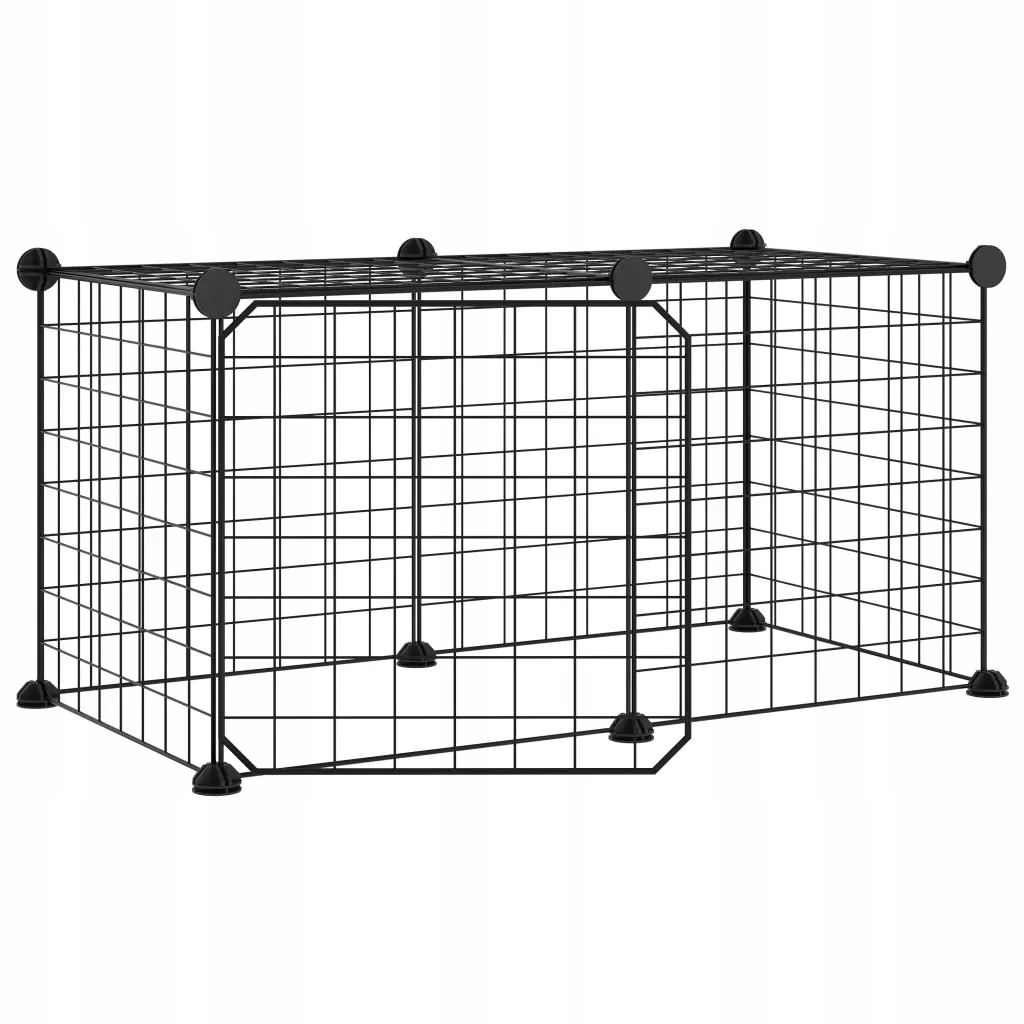 Levně Klec pro zvířata 8 panelů, 35x35 cm, černá