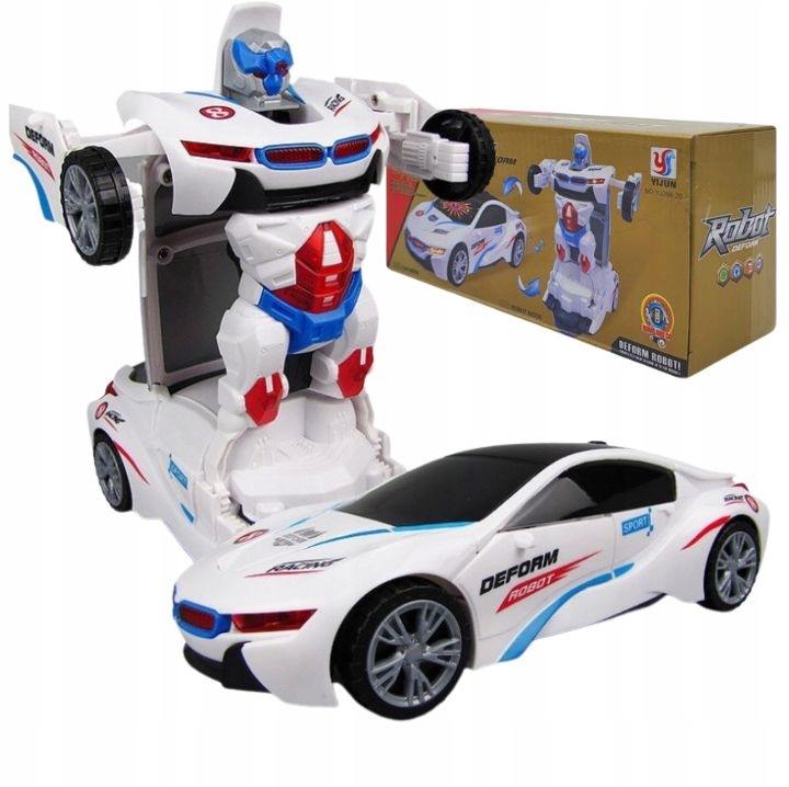 

2w1 Auto-robot Samochód Policyjny Led Policja Bot