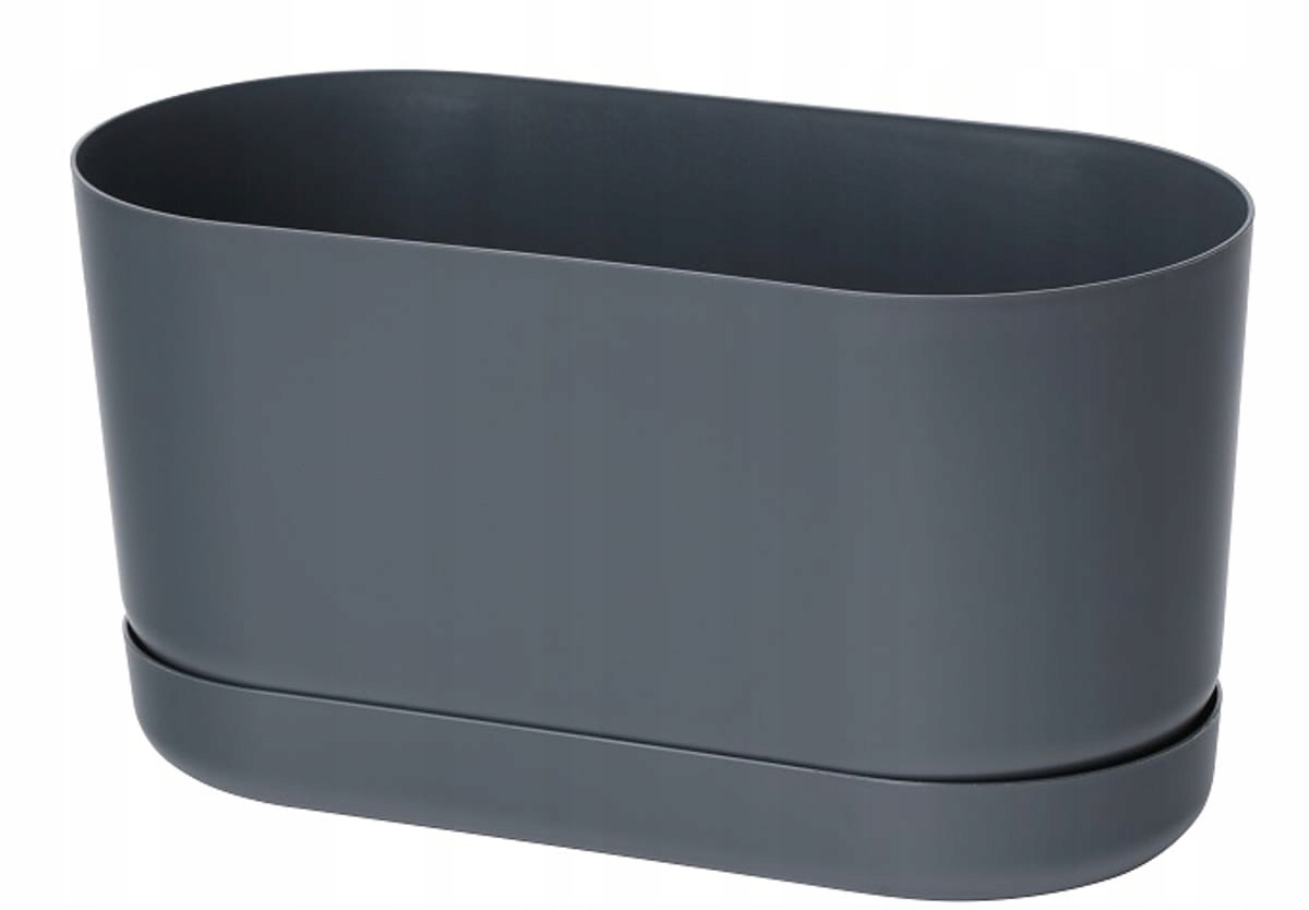 

Doniczka Skrzynka Satina 27 z podstawką Antracyt