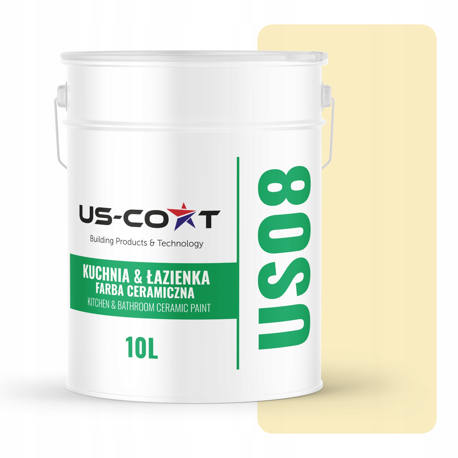 Keramická Farba Kuchyňa Kúpeľňa Kanáriková H6981 Hlboká Matná 10 L Nástenná