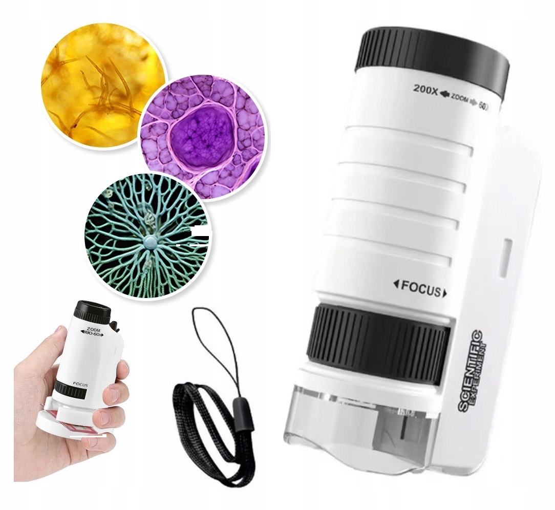 Vzdělávací Mikroskop Pro Děti 120X Přenosný S Led Osvětlením Pro Vědu A