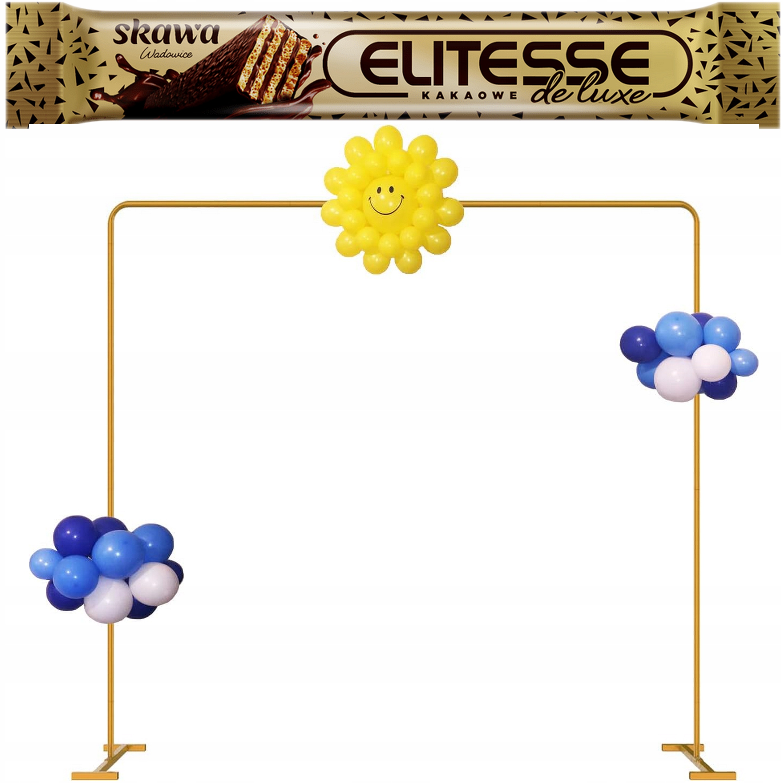 Langxun Kovový čtvercový oblouk pro svatební hostina narozeniny, dekorace křest shower