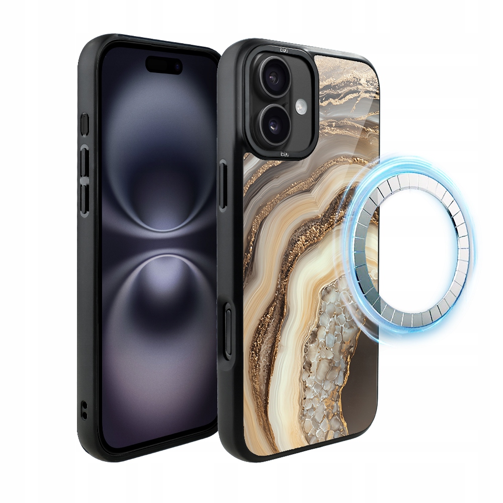 Pouzdro pro iPhone 16 Ibizu DropGuard Matt s MagSafe, Medový achát