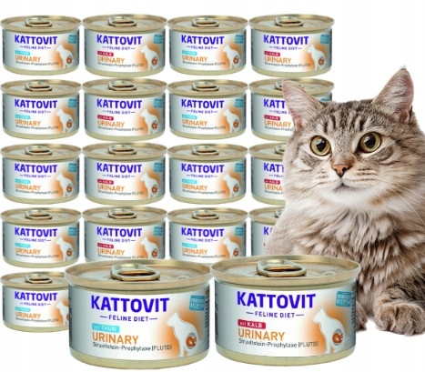 Zestaw Kattovit Urinary układ moczowy drogi moczowe Cielęcina Tuńczyk 20x85