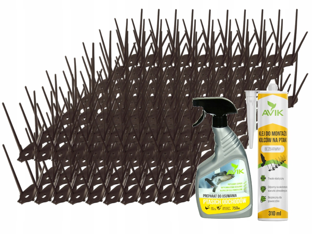 

Wysokie Kolce Na Ptaki Gołębie 20SZT Klej Płyn