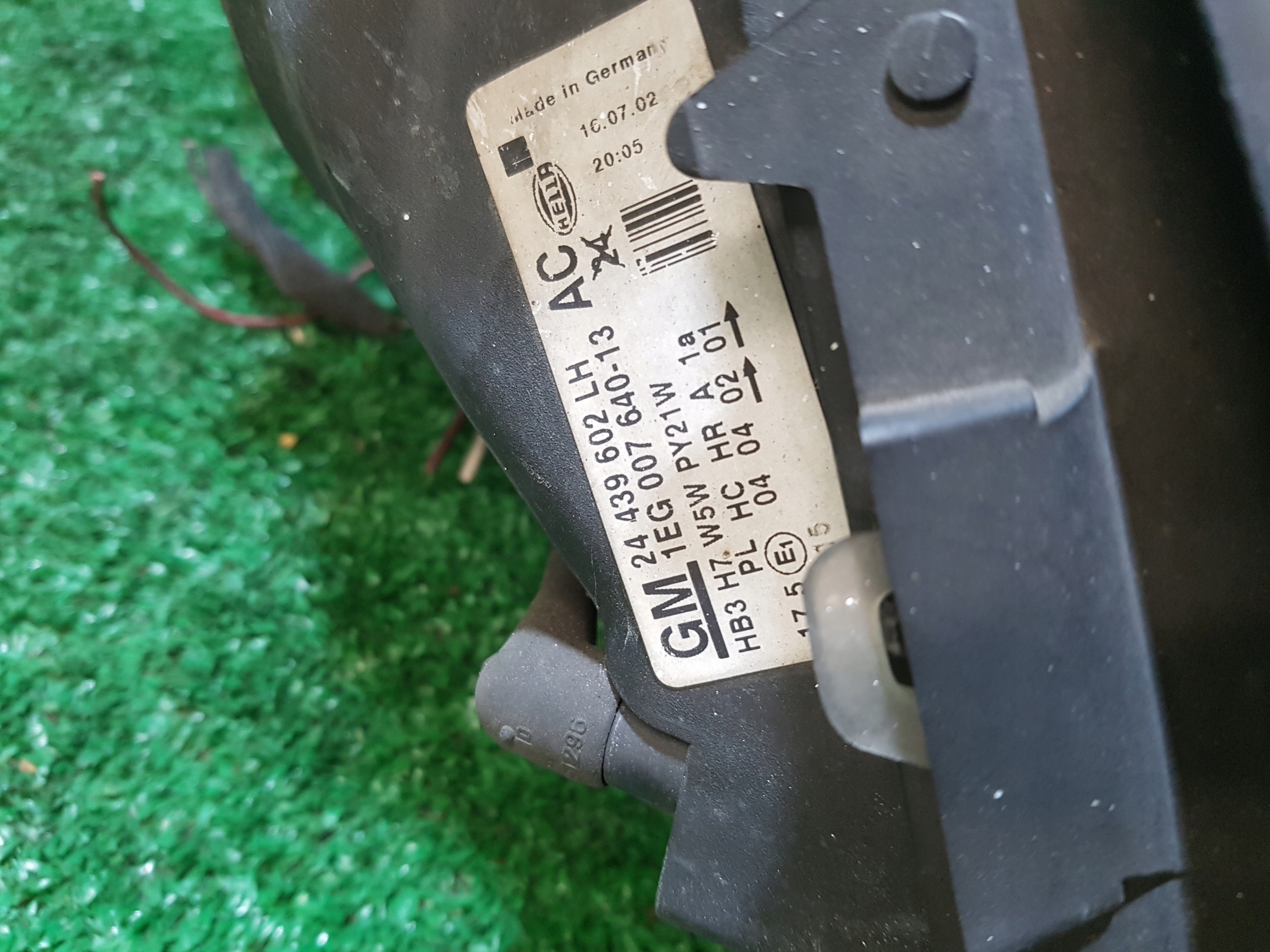 light left front OPEL ASTRA G 24439602LH