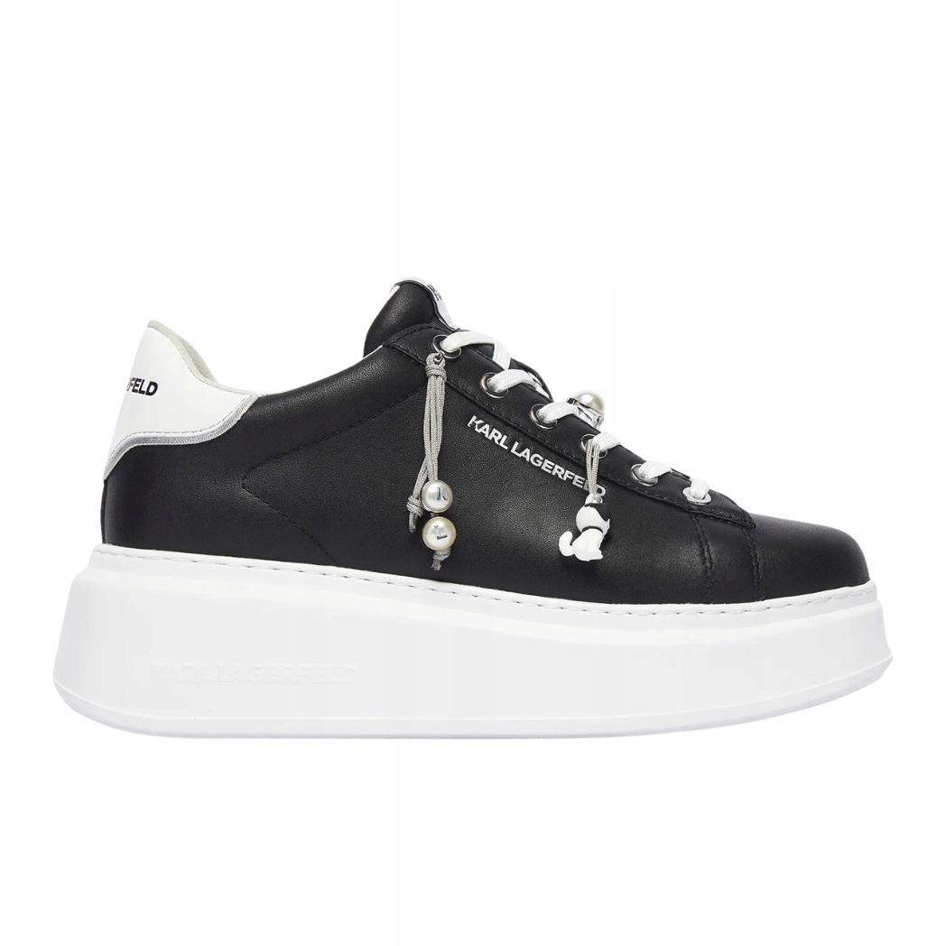 Karl Lagerfeld Czarne damskie sneakersy Anakapri Tassel Charms 40