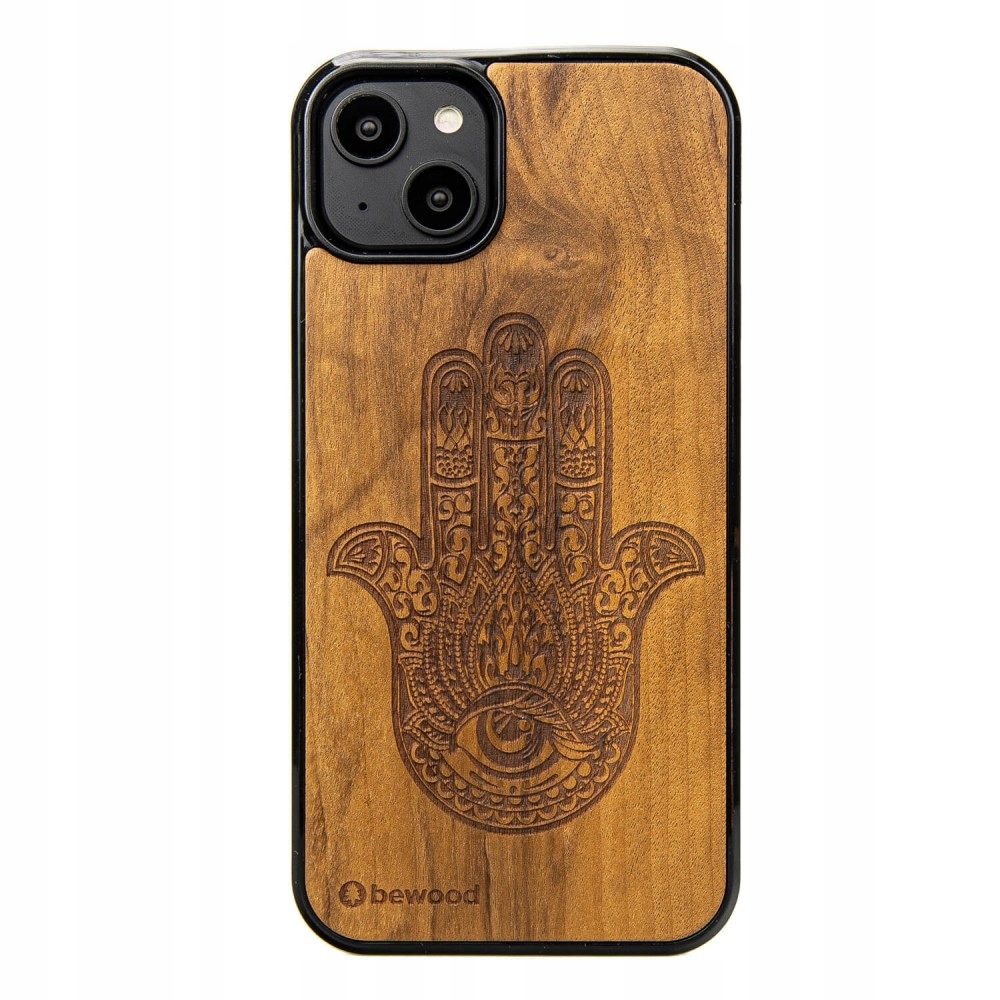 Pouzdro Bewood pro iPhone 15 Plus Hamsa Imbuia