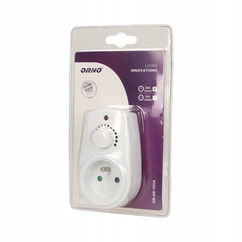 Ściemniacz z dodatkowym gniazdem sieciowym 280W Kolor biały