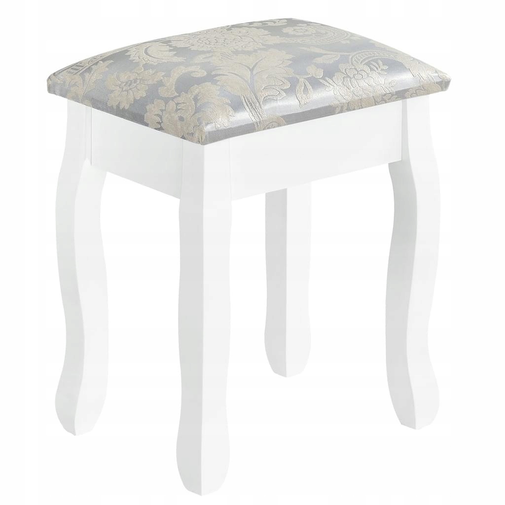 Туалетний столик LENA білий, дзеркало, 3 ящика + табурет Глибина меблів: 40 см