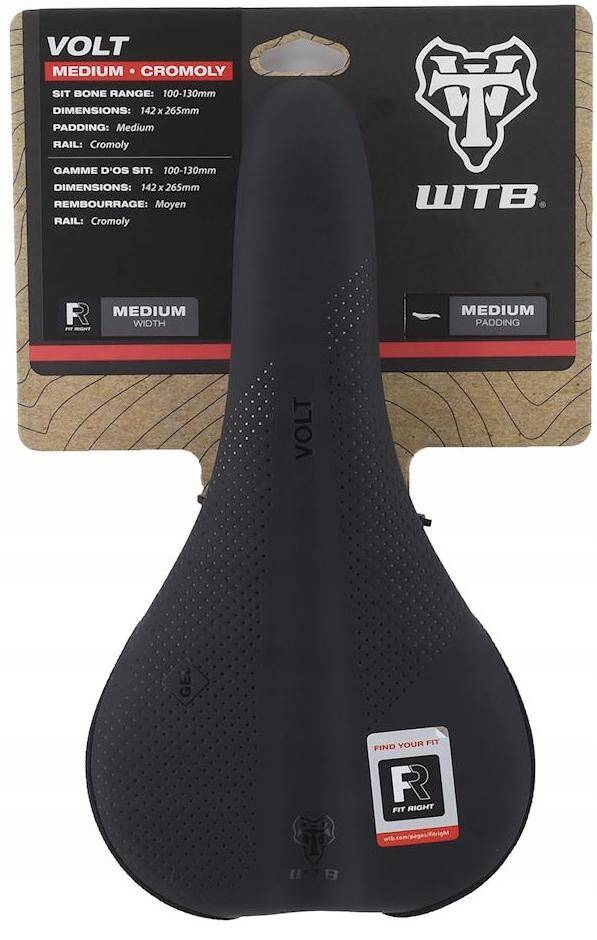 Siodełko rowerowe Wtb Volt Cromoly 265x150mm Gravel/Enduro/XC/Trial