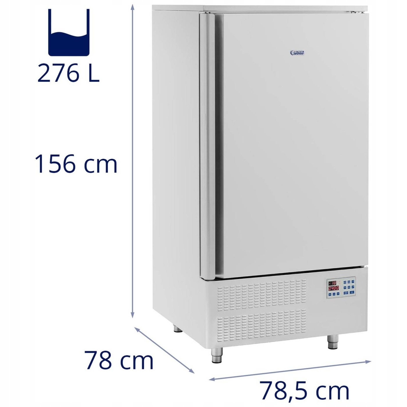 ZAMRAŻARKA SZOKOWA SCHŁADZARKA SZOKÓWKA SZAFA CHŁODNICZA 276 LITRÓW STAL Materiał obudowy szkło