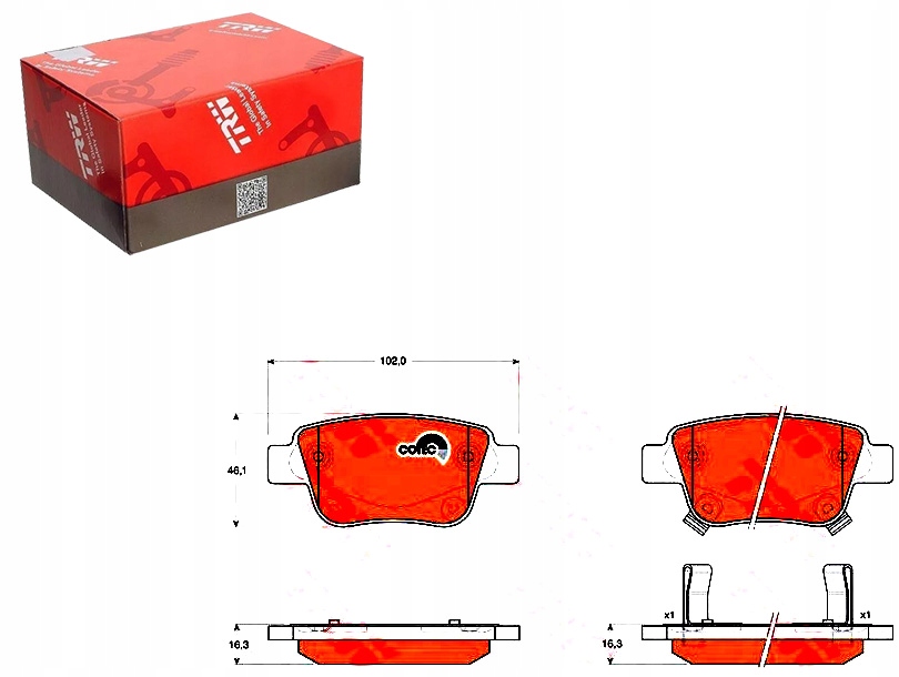 Brzdové Destičky Toyota Zadní Avensis 03 Trw