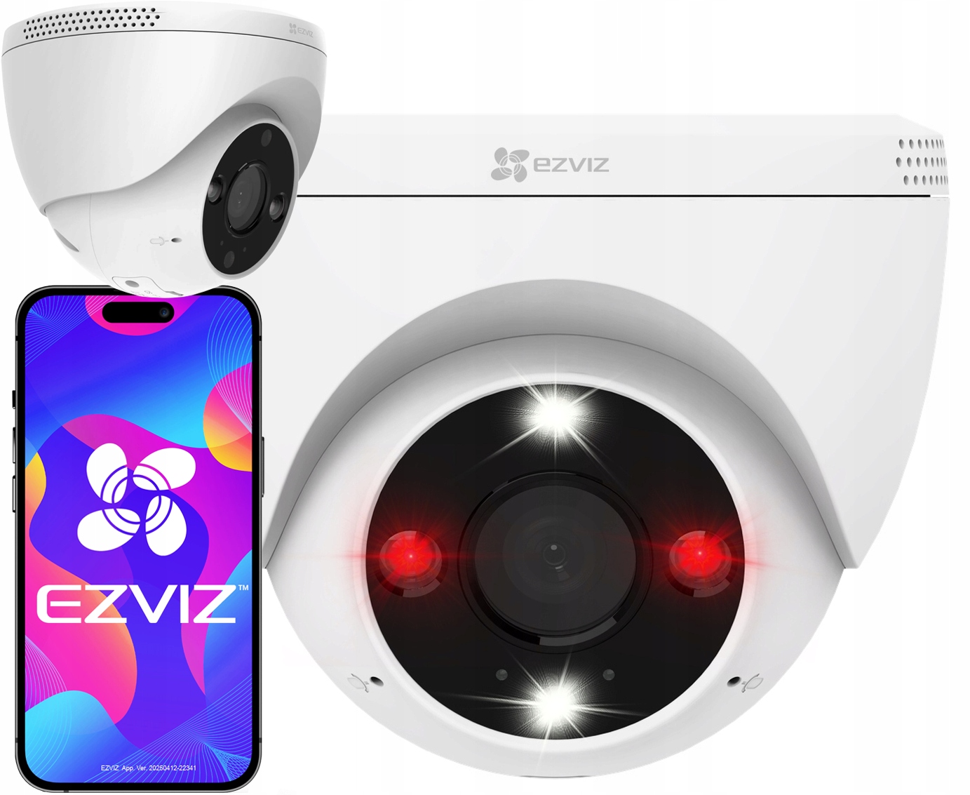 Vonkajšia kamera Ezviz H4 PoE Smart Dual Light 2K 3MPx kupolová