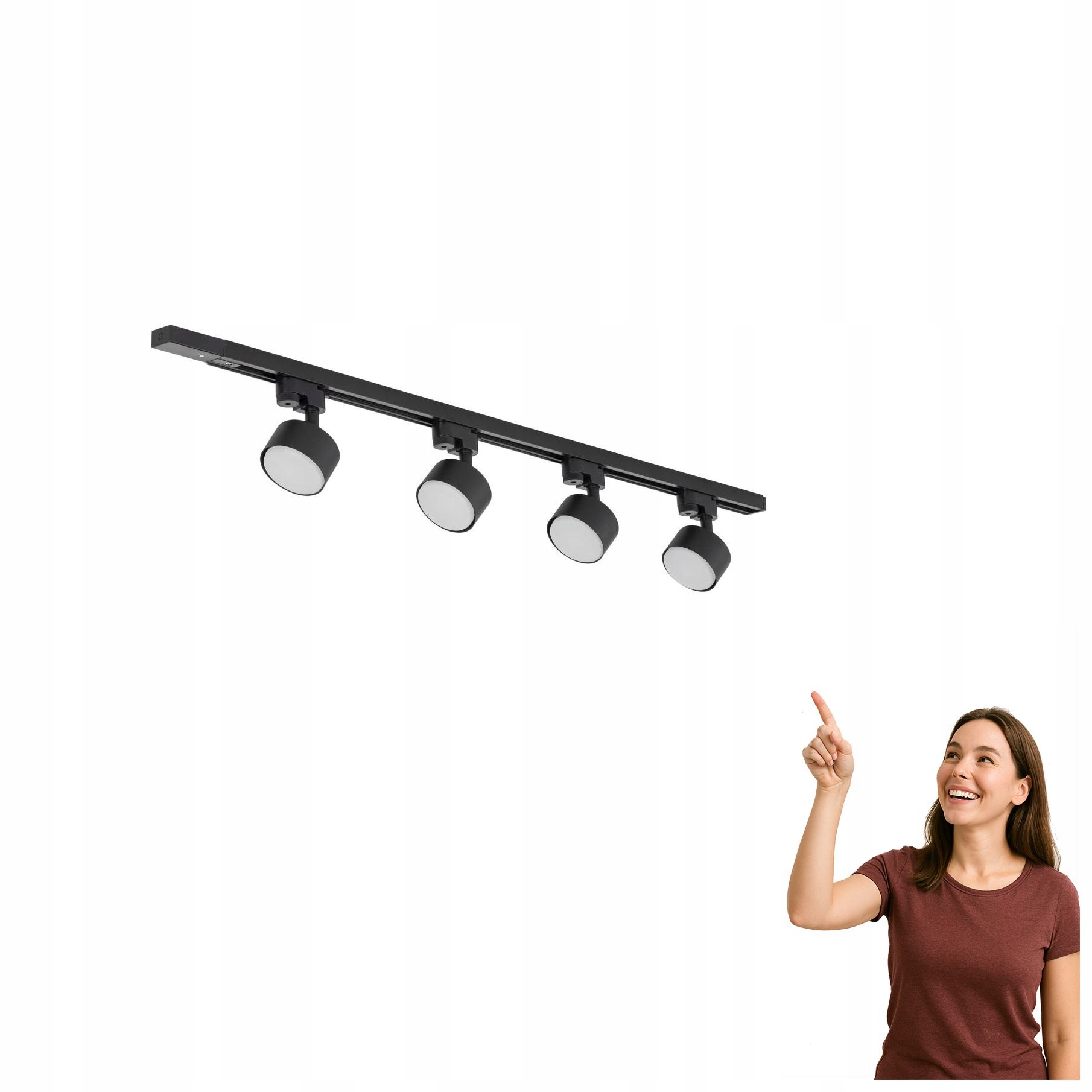 Jednofázový set s reflektormi Tracer Set Black 5 10444 Tk Lighting