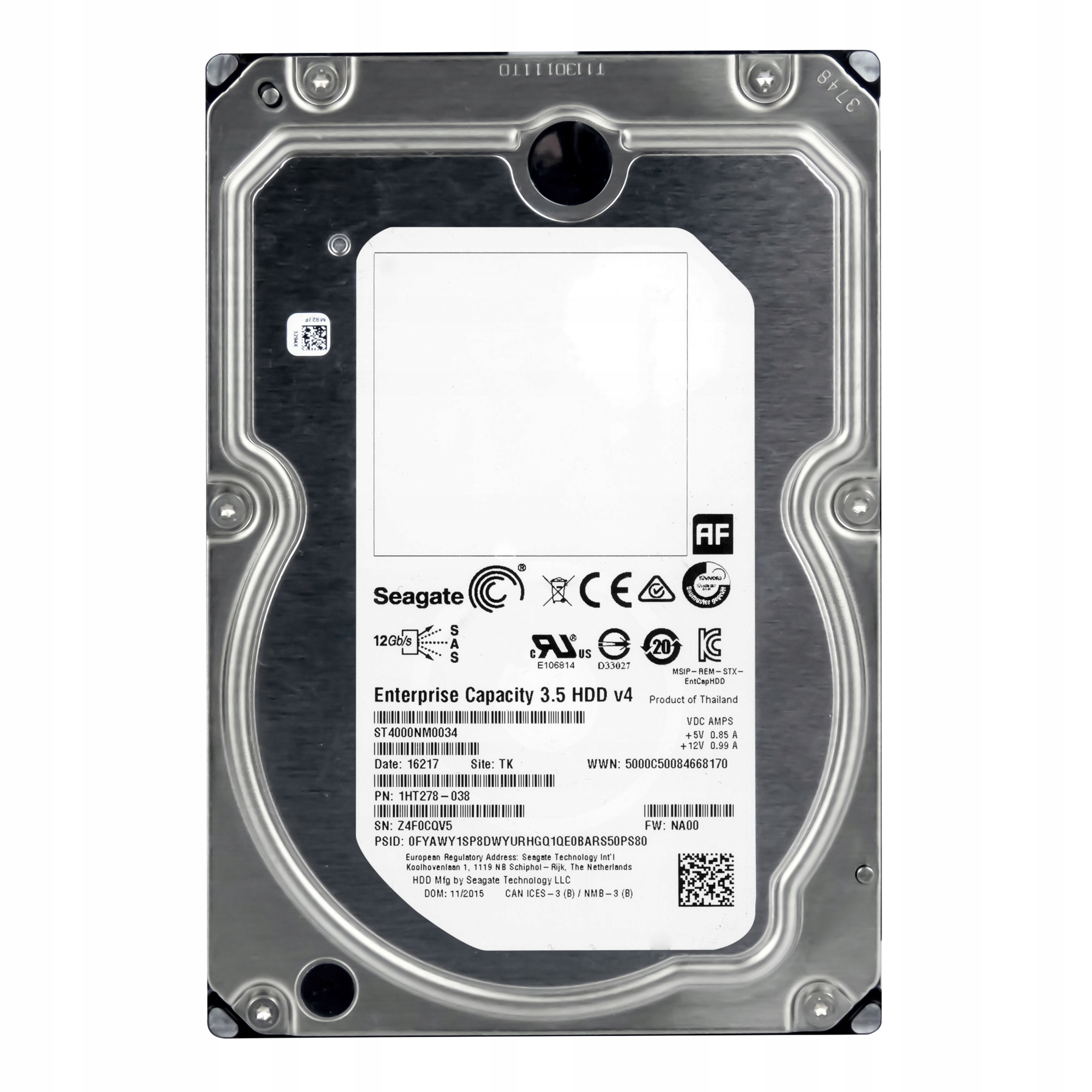 

Seagate 4TB 7.2K 128MB SAS-3 3.5'' ST4000NM0034