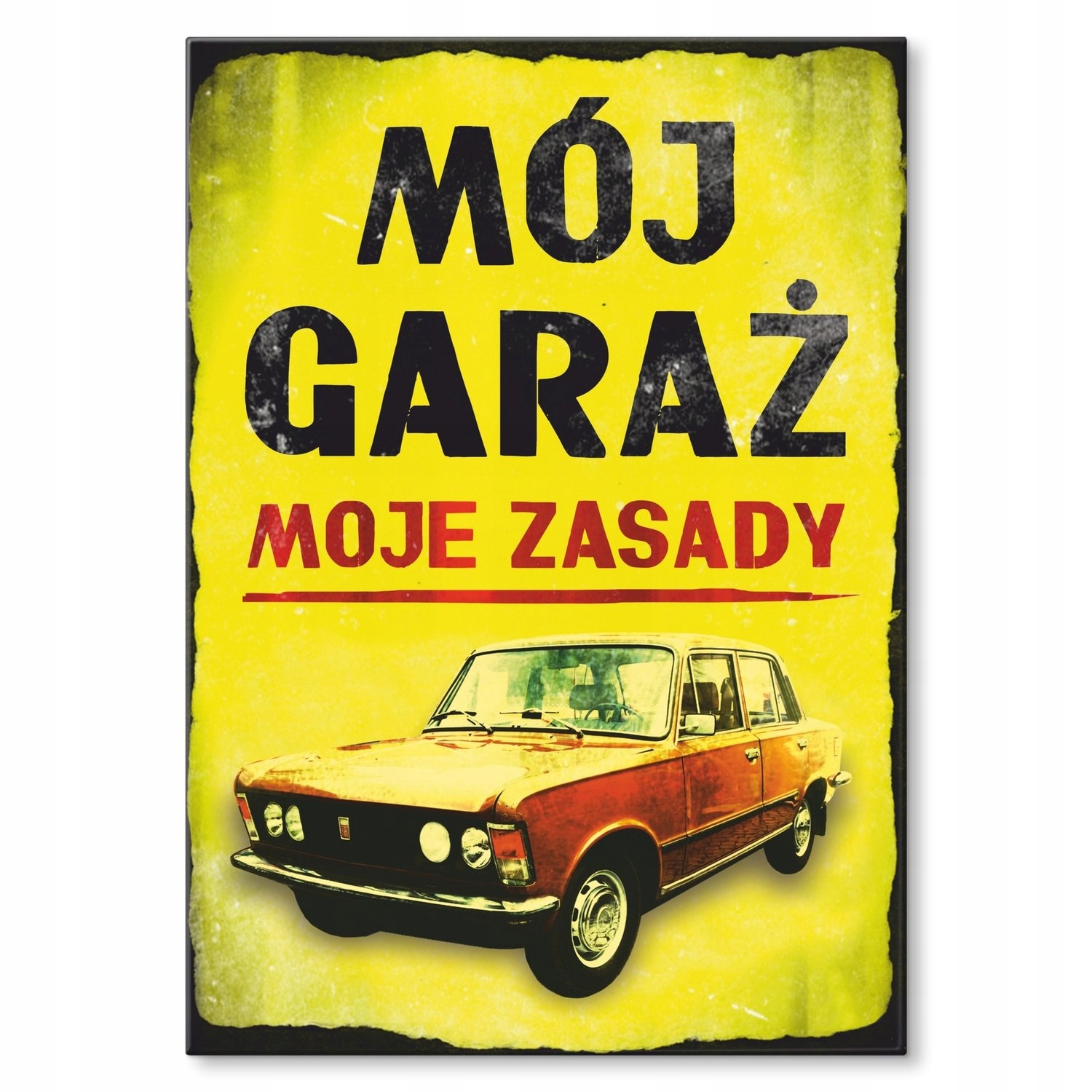 

Plakat metalowy Mój garaż Fiat 125p L