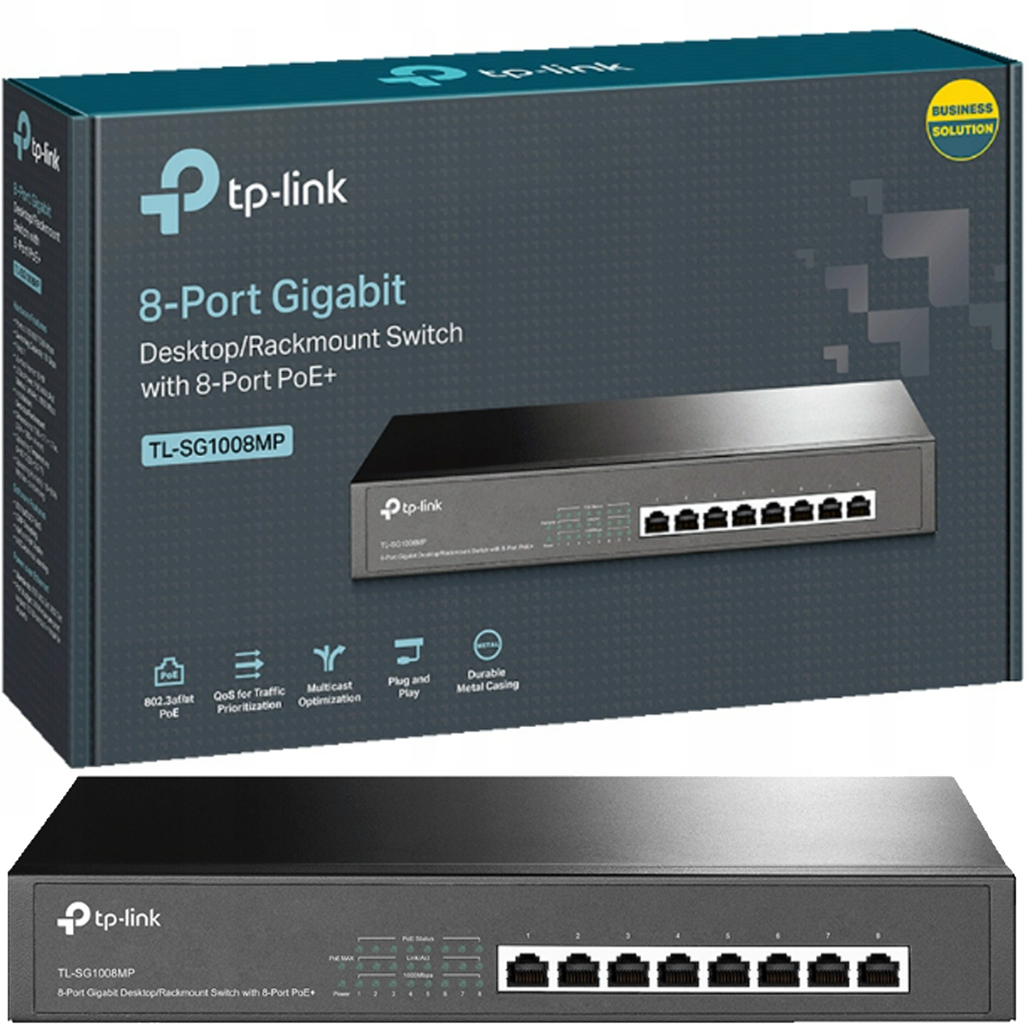 

Tp-link Switch TL-SG1008MP 153 W 8x RJ-45 1Gb PoE+