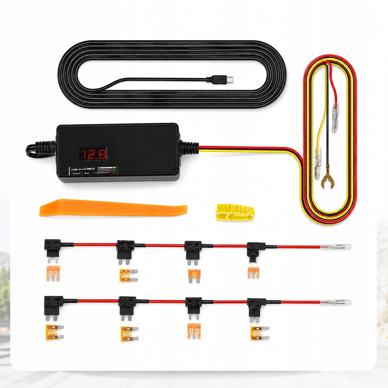 Adaptér Měnič Napětí videorekordéru 12-24V na 5V/2A 4 typy