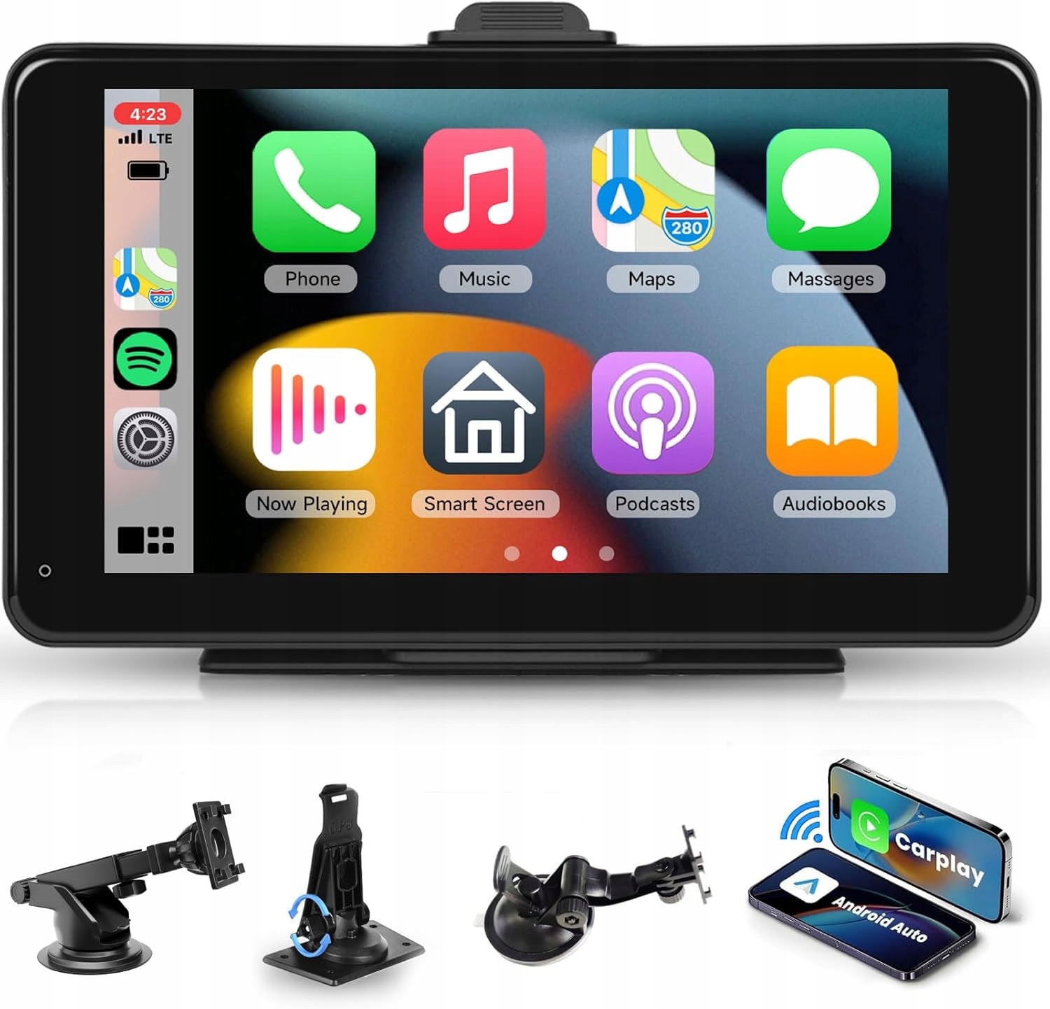 Radio Ekran Samochodowy Bezprzewodowy system Android 7Cali Bluetooth Hodozy