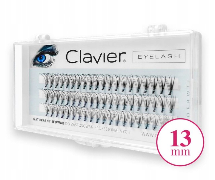 

Kępki Rzęsy 13mm Clavier Jedwabne Naturalne