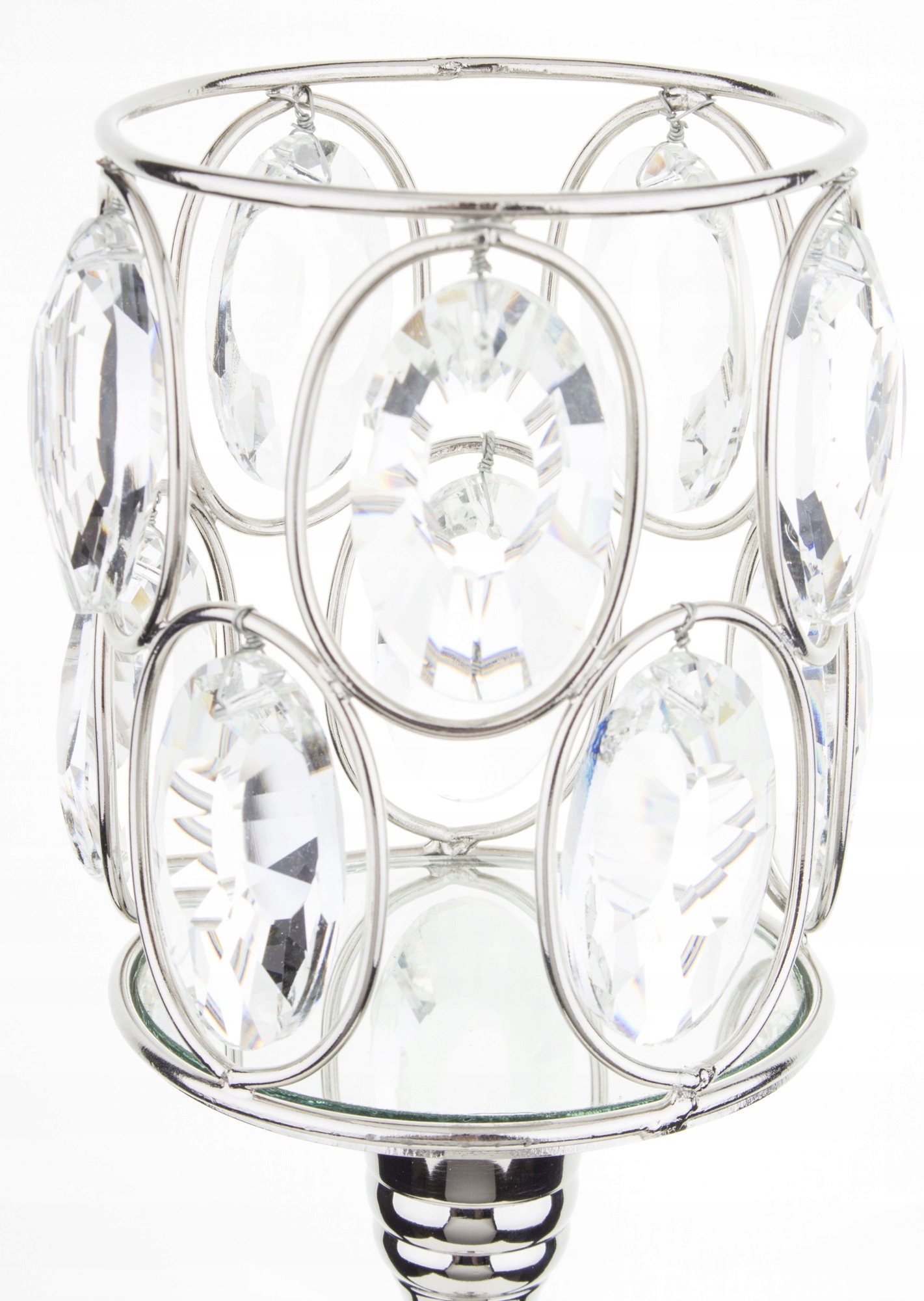 ŚWIECZNIK METALOWY, SZKLANY, GLAMOUR, DEKORACJA Kod producenta 138872