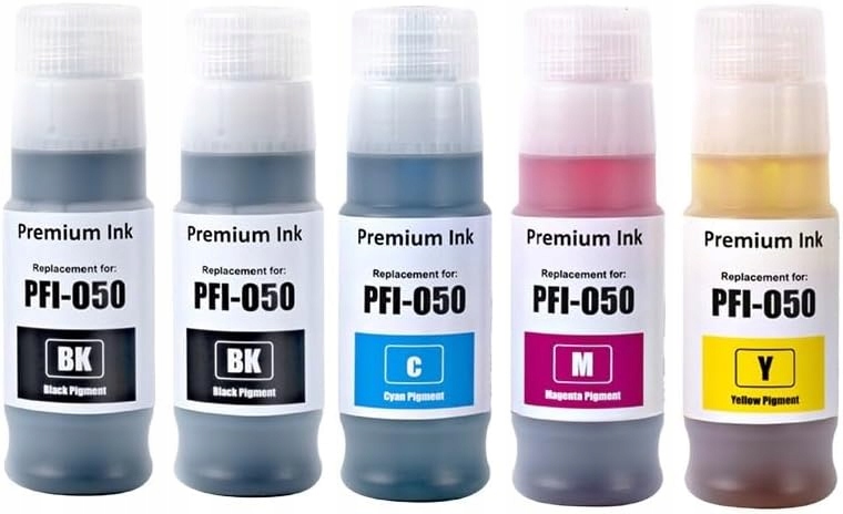 5X tusz do Canon PFI-050 XXL do Canon imagePROGRAF TC-20, TC-21