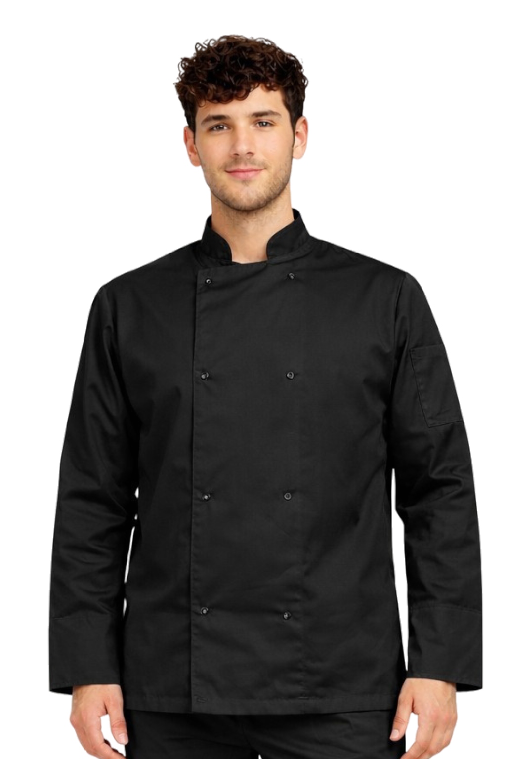 Mikina Černá Kitel Gastronomická s patentkami, velikost 3XL