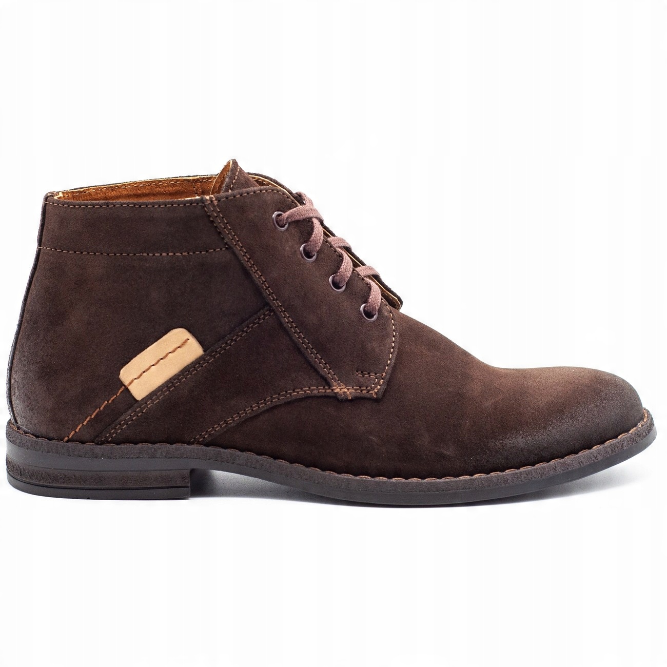 

Buty Męskie Sztyblety Skóra Polskie 605 Brąz 43