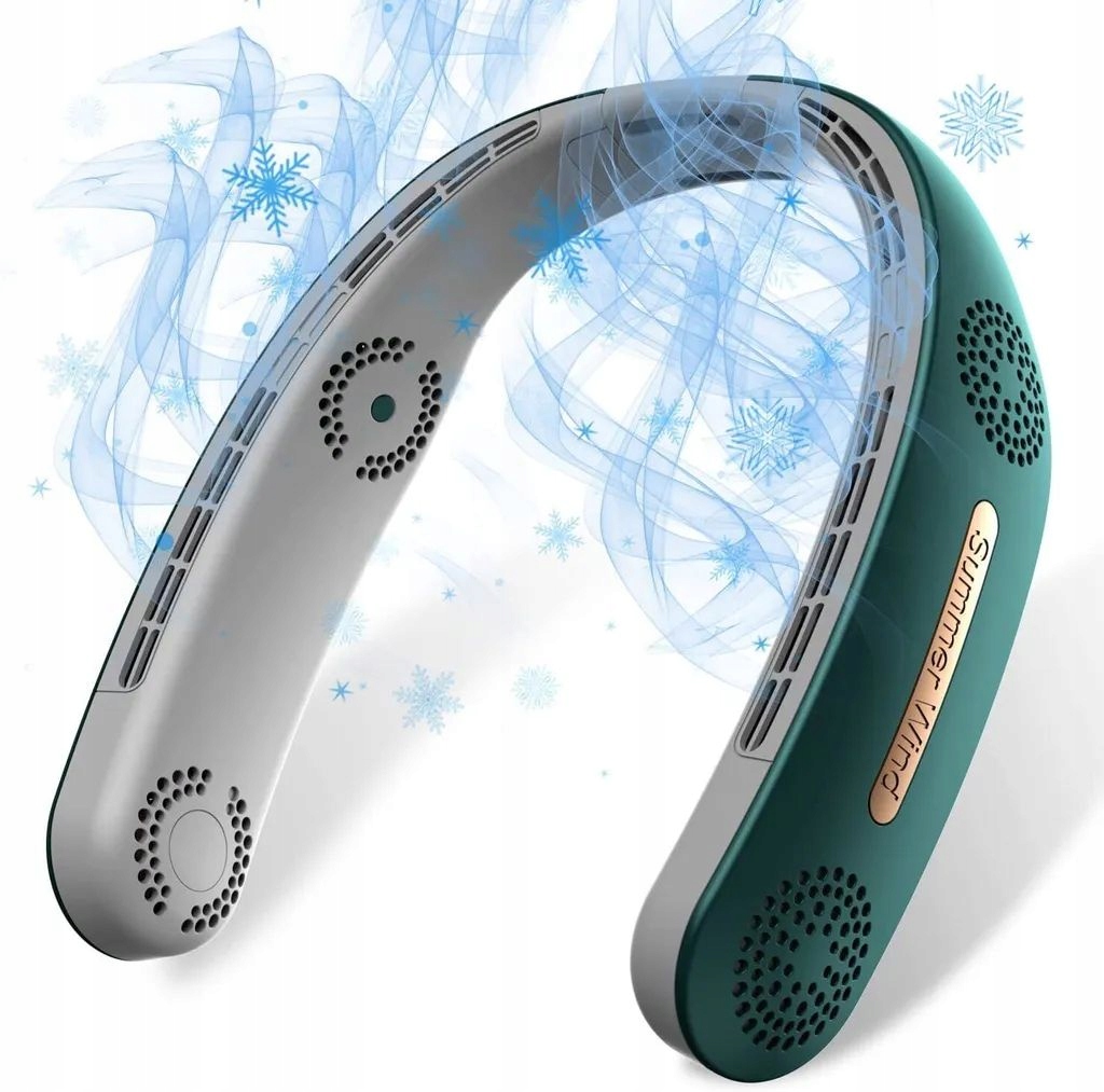 PRZENOŚNY WISZĄCY WENTYLATOR NA SZYJĘ CZTEROrdzeniowy WIATR MOCNY