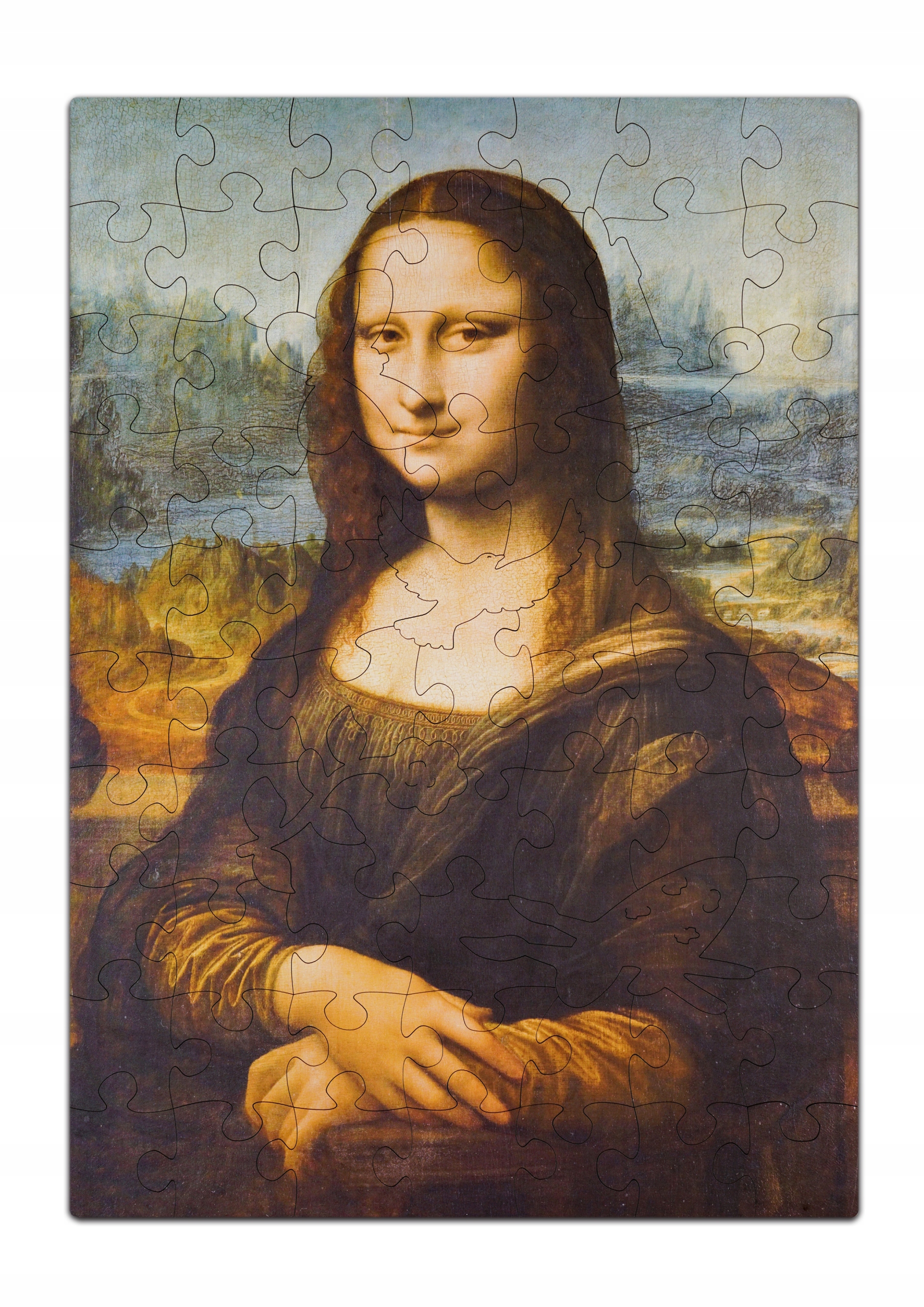 Drevené puzzle A3 Leonardo da Vinci Mona Lisa