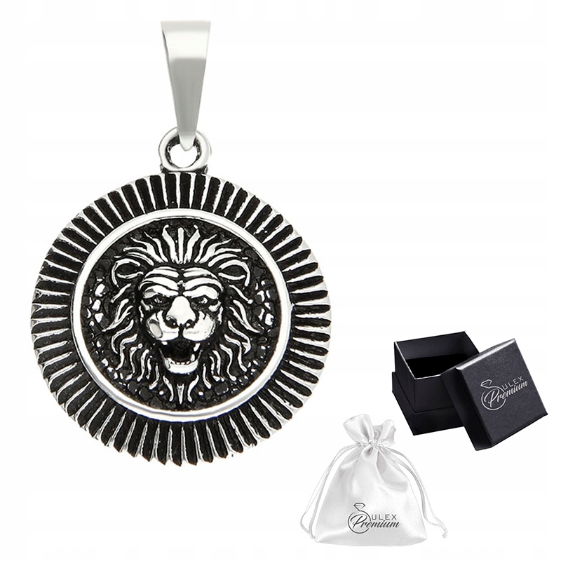 Přívěsek stříbro ryzost 925 Elegantní, pevný Přívěsek s lví hlavou pro ni