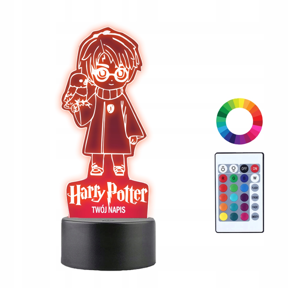 

Lampka Nocna 3D Led Harry Potter Grawer Imię