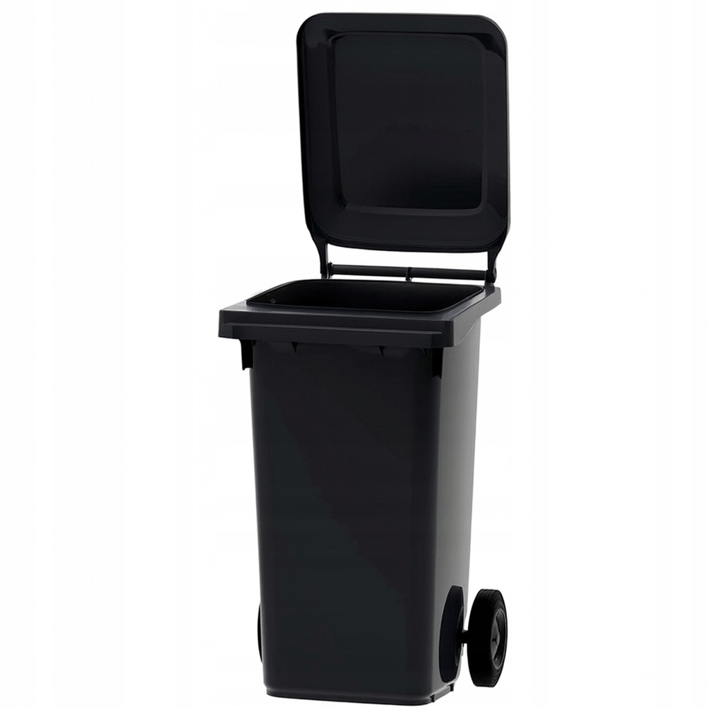 Nowy pojemnik na odpady 120L – Polski Produkt Hdpe Czarny Kosz Kubeł