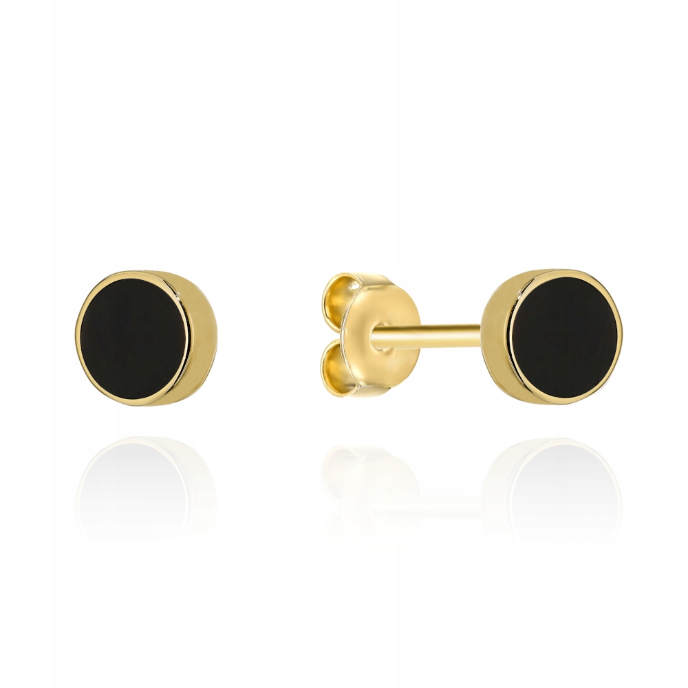 Náušnice vyrobené ze zlata 585, kroužky s achátem, jemný doplněk 14k