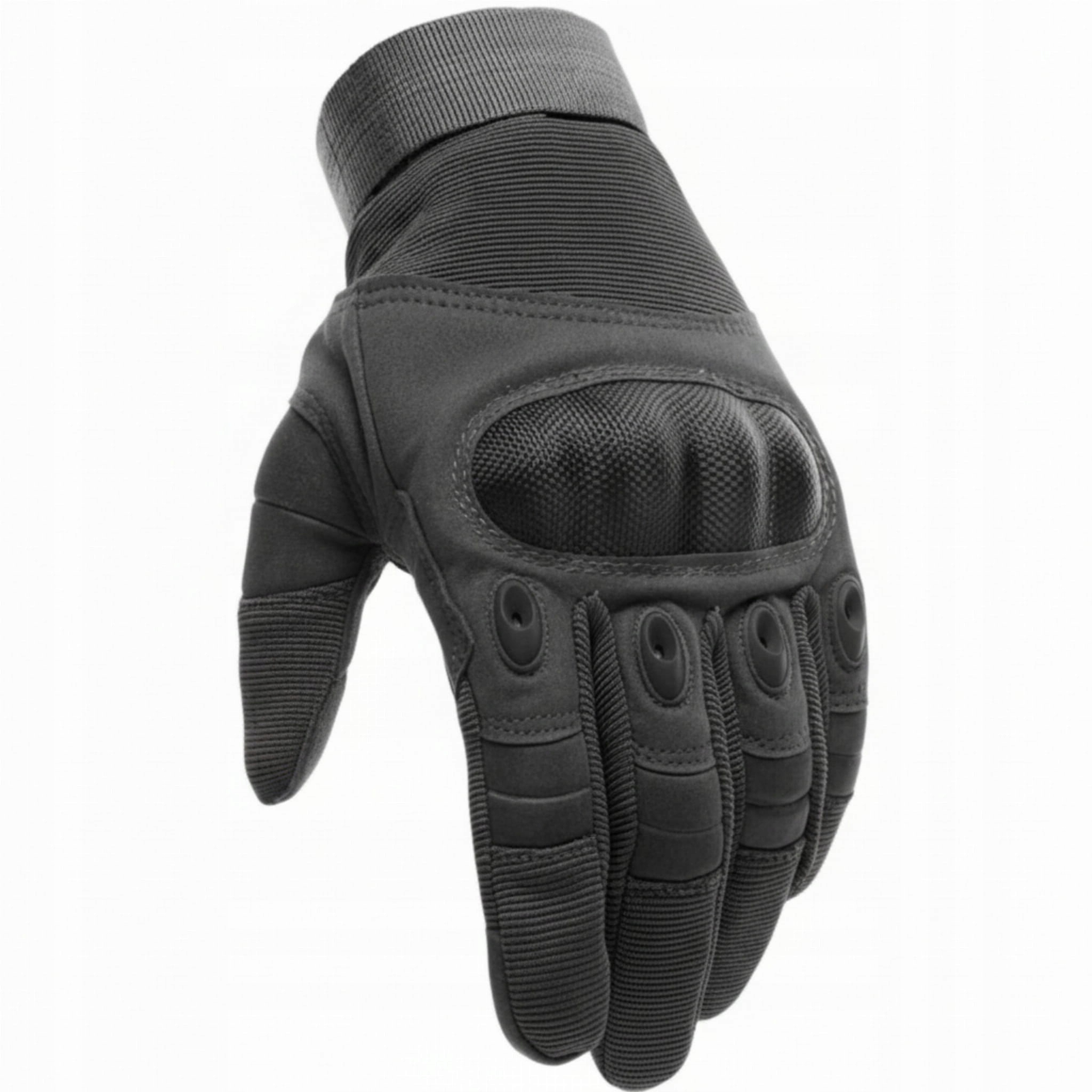 Rękawice Motocyklowe Nylon Czarne Mocne Dotykowe