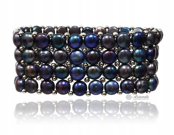 Pravé Perly, Krásný Náramek, 4 Řady Peacock