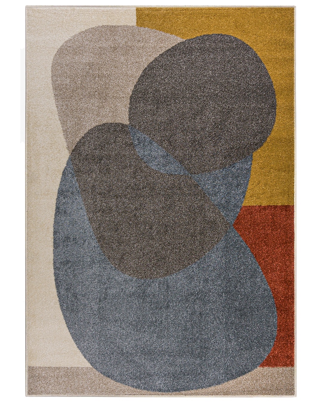 Koberec do obývacího pokoje béžový 160x230 cm geometrický, moderní, měkký, Oeko-Tex