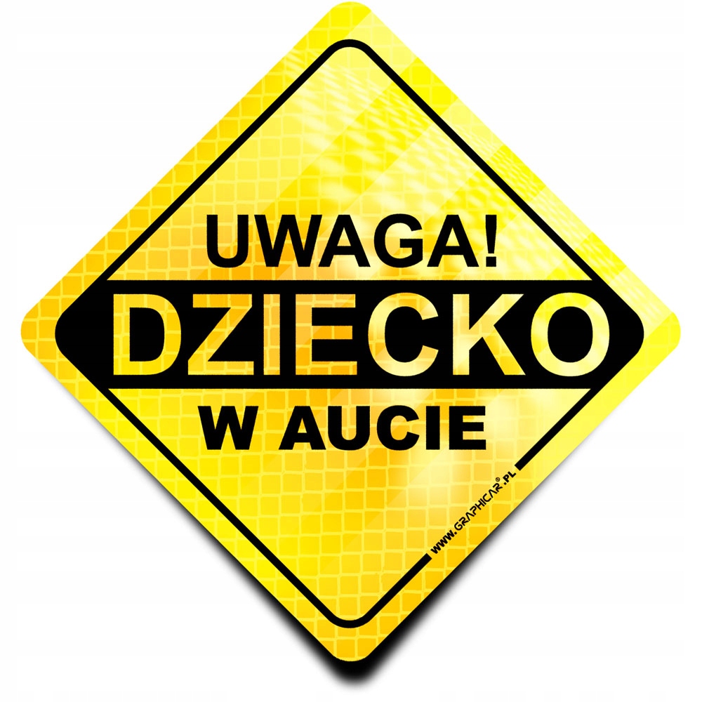 

Naklejka Odblaskowa Uwaga Dziecko w aucie Do 100M