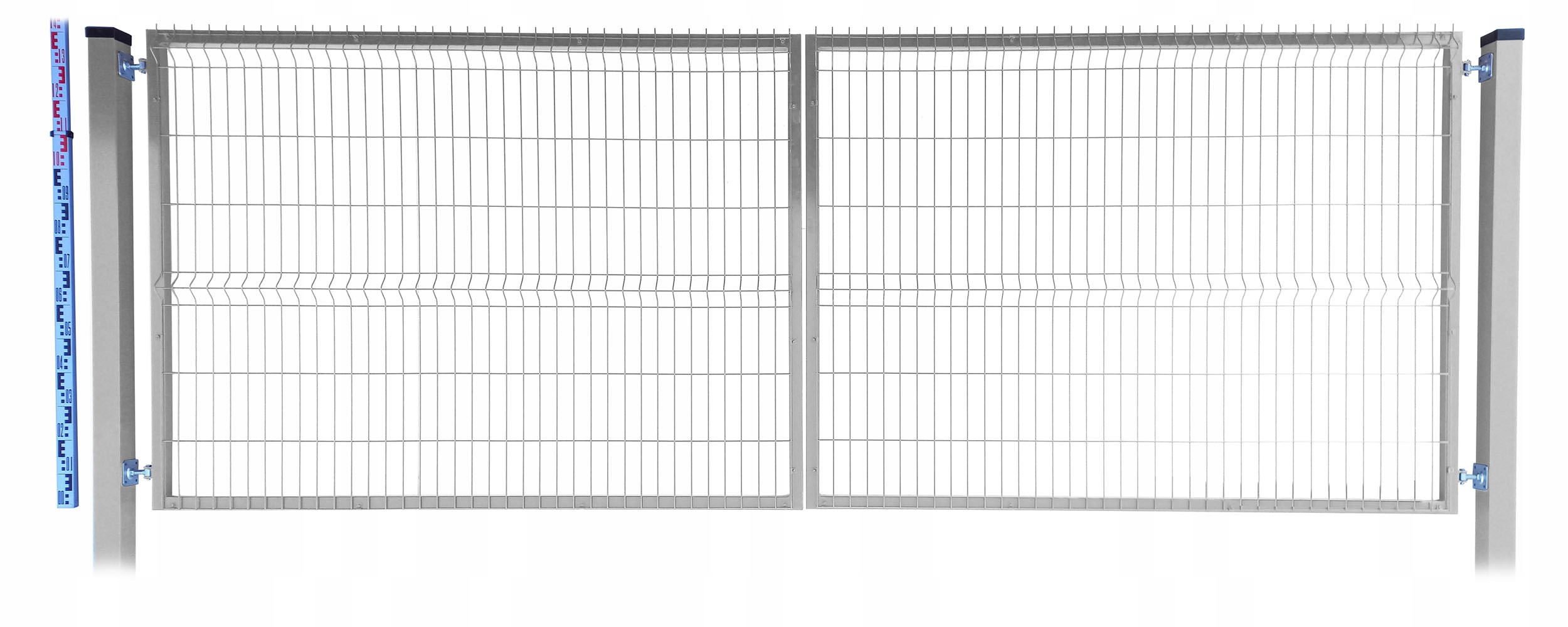 Panelová Brána 140 Cm pozink dva Sloupky pozinkovaná dvoukřídlá 143 cm