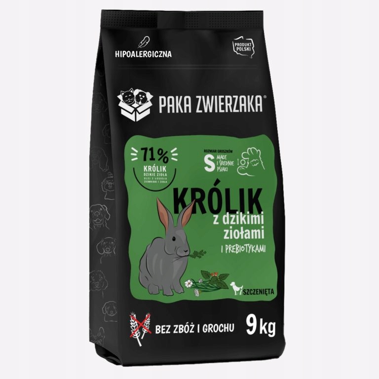 Levně Suché krmivo pro psy Paka Zwierzaka Seventh Heaven Králík s bylinkami 9 kg